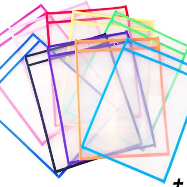Dry erase pockets
